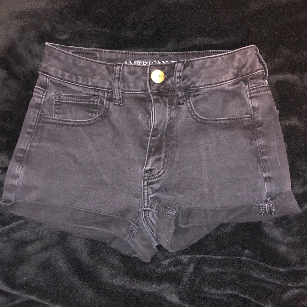 American Eagle Black Shorts Super Super Stretch